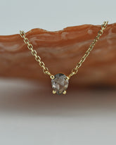 Drop Necklace - purple diamond